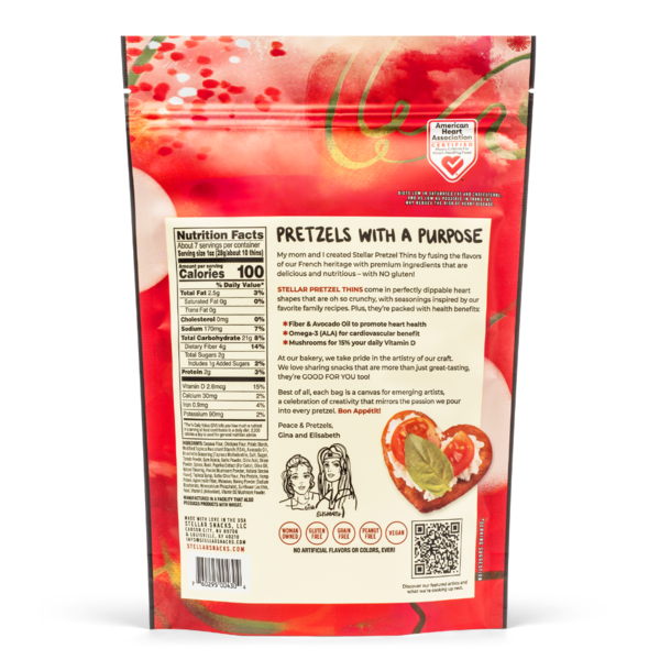 Stellar Snacks Bruschetta, Gluten Free Pretzel Thins  DestGlow