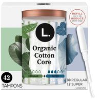 L. Tampons Regular/Super, Contains an Organic Cott...
️  DestGlow