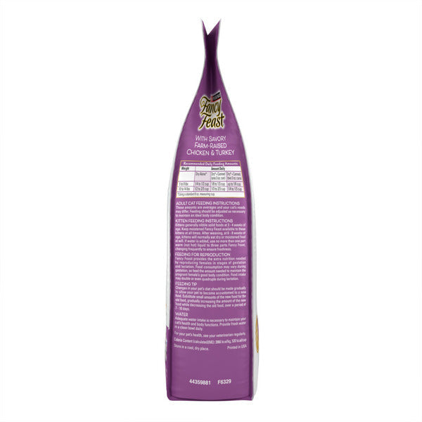 Purina Fancy Feast Dry Cat Food with Savory Farm-Raised Chicken and Turkey