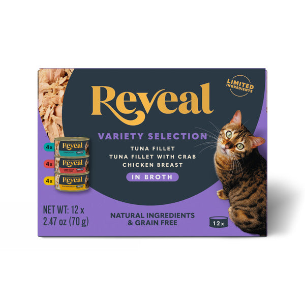 Reveal Natural Wet Cat Food, Variety Pack Broth  DestGlow