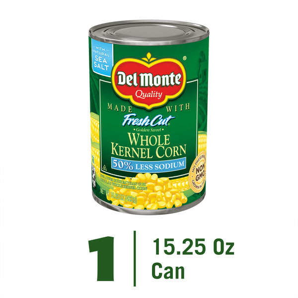 Del Monte Whole Kernel Corn, 50% Less Sodium  DestGlow