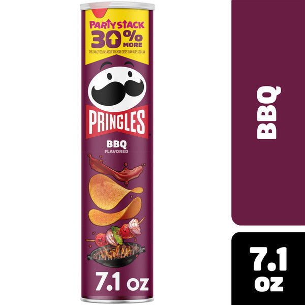 Pringles BBQ Potato Crisps Chips, Lunch Snacks, Party Stack, 7.1 oz  DestGlow
