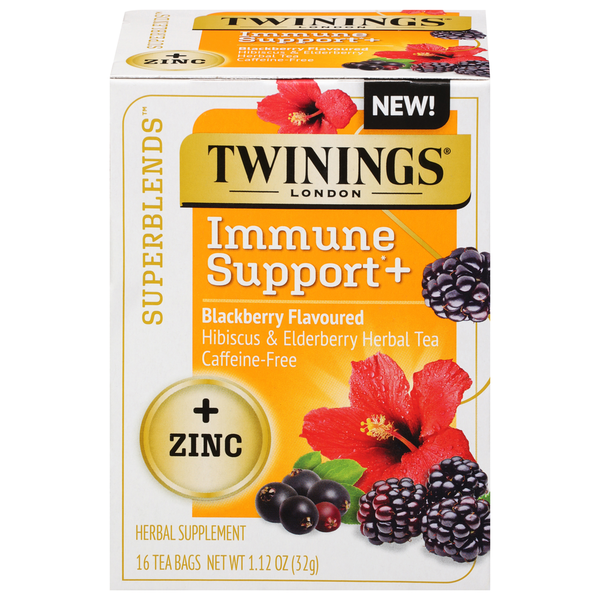 Twinings Immune Support, Blackberry Flavoured, Herbal Tea, Tea Bags  DestGlow