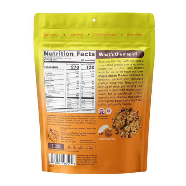 Magic Spoon Grain Free Peanut Butter Protein Granola  DestGlow