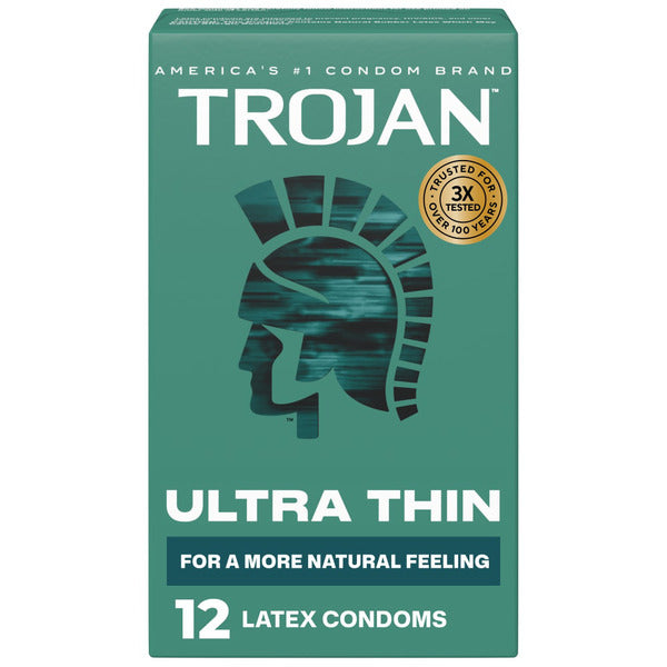 Trojan Ultra Thin Latex Lubricated Condoms For Men  DestGlow