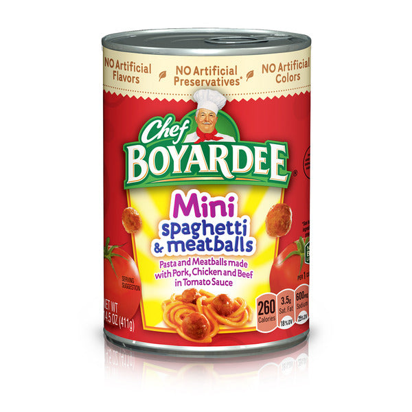 Chef Boyardee Mini Spaghetti and Meatballs in Tomato Sauce
