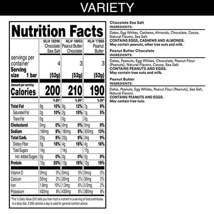 RXBAR Variety Pack Protein Bars, Protein Snack, 10 Count