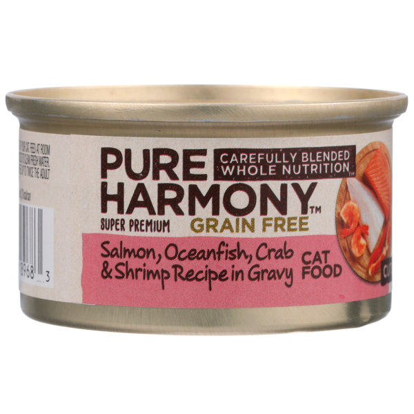 Pure Harmony Grain Free Salmon, Oceanfish, Crab &amp; Shrimp Recipe Cuts In Gravy Cat Food  DestGlow