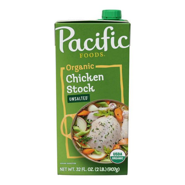 Pacific Foods Organic Unsalted Chicken Stock  DestGlow