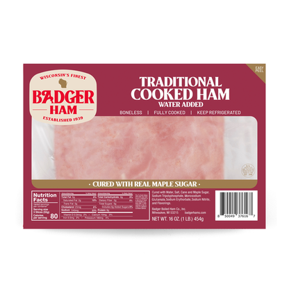 Badger Ham Traditional Cooked Ham - Sliced