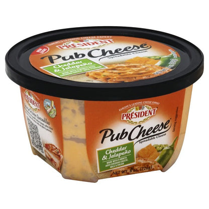 Président Pub Cheese Cheddar &amp; Jalapeño Spreadable Cheese