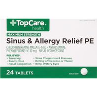TopCare Sinus &amp; Allergy Relief PE, Maximum Strengt...
️  DestGlow