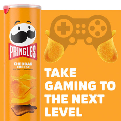 Pringles Cheddar Cheese Potato Crisps Chips, Lunch Snacks, 5.5 oz