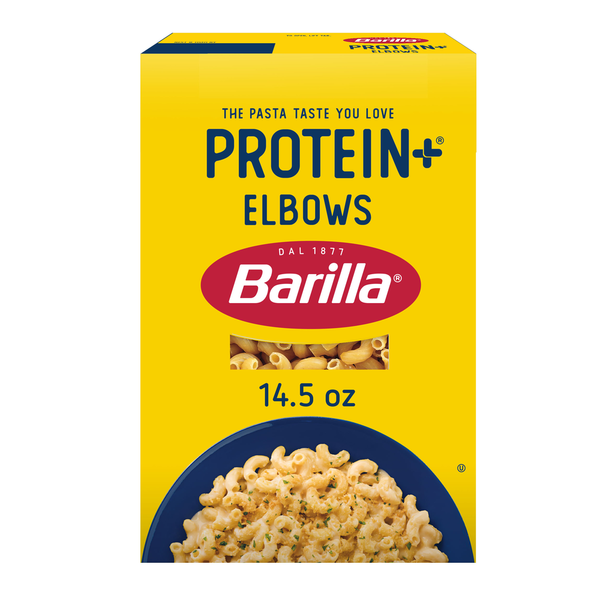 Barilla Protein+ (Plus) Elbows Pasta - Plant Based Pasta - Made from Lentils, Chickpeas &amp; Peas