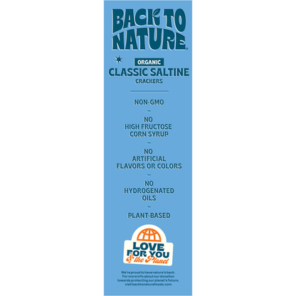 Back to Nature Organic Classic Saltine Crackers  DestGlow