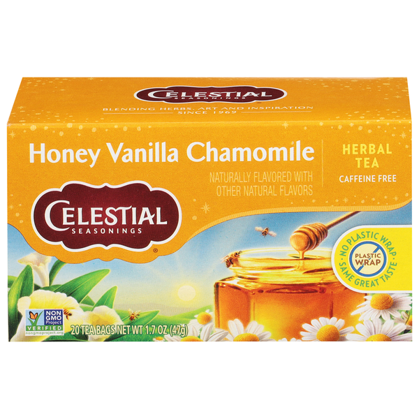 Celestial Seasonings Herbal Tea, Caffeine Free, Honey Vanilla Chamomile  DestGlow