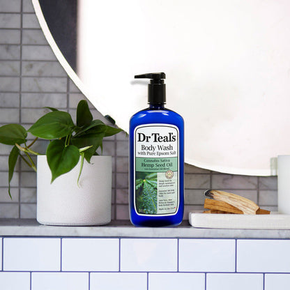 Dr Teal’s Body Wash with Pure Epsom Salt, Cannabis Sativa Hemp Seed Oil