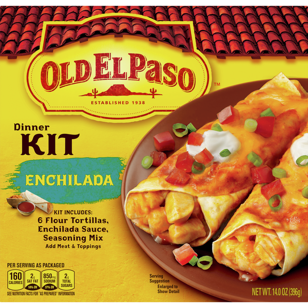 Old El Paso Enchilada Dinner Kit With Flour Tortillas, Enchilada Sauce &amp; Seasoning Mix  DestGlow