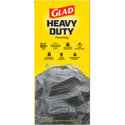 Glad ForceFlex Heavy Duty Large Drawstring Trash Bags, Hold 80+ Pounds, 30 Gallon