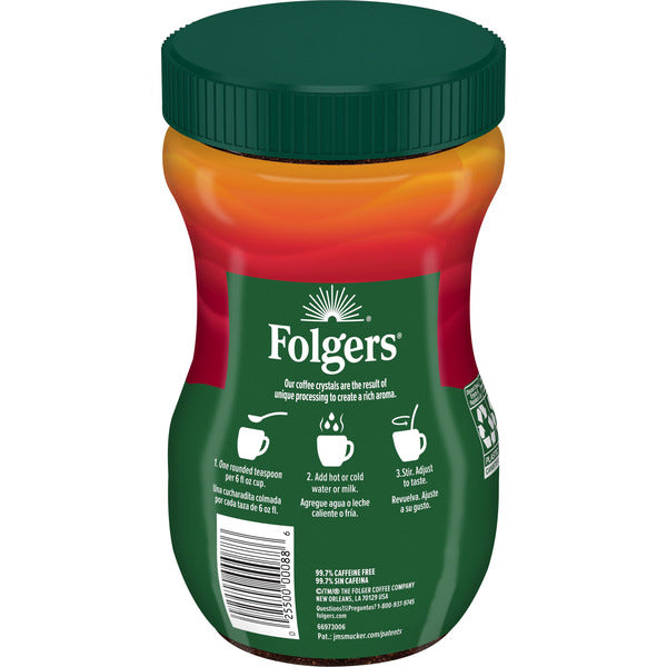 Folgers Classic Decaf Instant Coffee  DestGlow