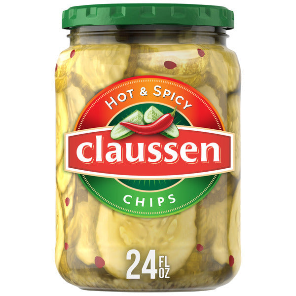 Claussen Hot &amp; Spicy Pickle Chips  DestGlow