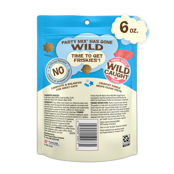 Purina Friskies Natural Cat Treats, Party Mix Natural Yums With Wild Tuna