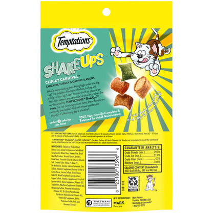 TEMPTATIONS Shakeups Crunchy and Soft Cat Treats, Clucky Carnival Flavor