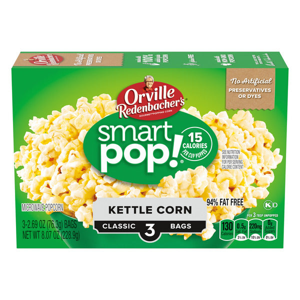 Orville Redenbacher Smart Pop! Kettle Corn Popcorn, Microwave Popcorn  DestGlow