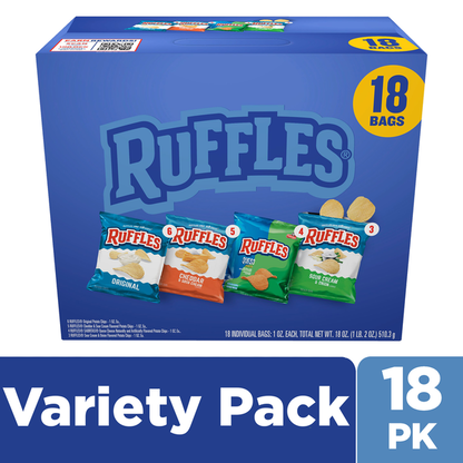 Ruffles Potato Chips Variety Pack  DestGlow