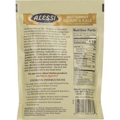 Alessi Premium Butternut Squash &amp; Kale Farro