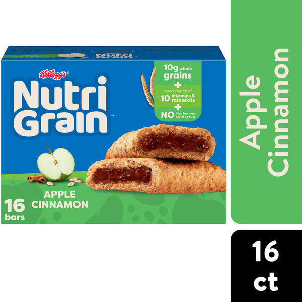 Kellogg’s Nutri-Grain Nutri-Grain Apple Cinnamon Breakfast Bars, Made With 10g Whole Grains  DestGlow