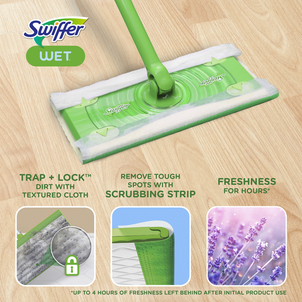 Swiffer Sweeper Wet Mopping Cloths with Febreze Freshness, Lavender Vanilla &amp; Comfort  DestGlow