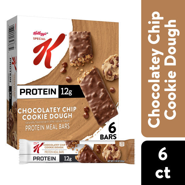 Special K Bar Chocolatey Chip Cookie Dough Protein Meal Bars  DestGlow