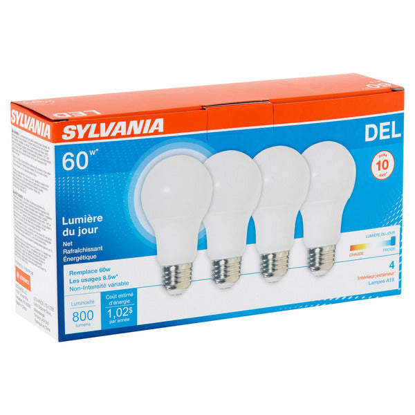 SYLVANIA 60 W Daylight Led A19 Bulbs  DestGlow