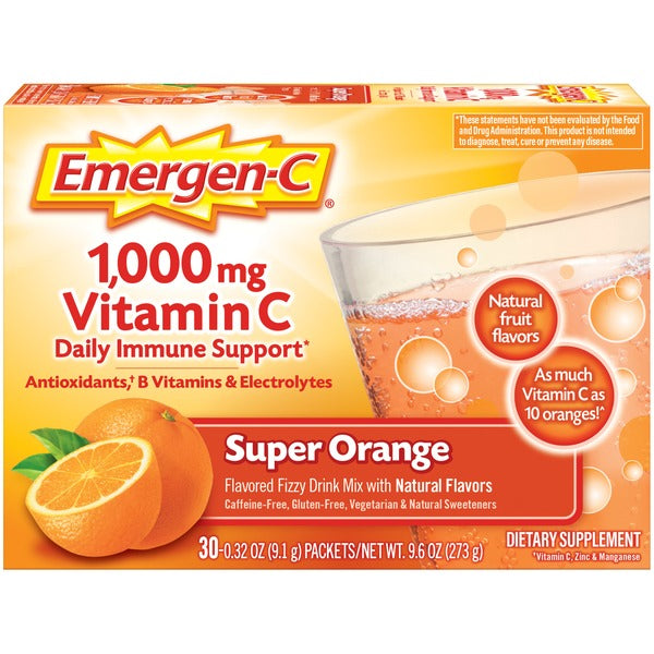 Emergen-C Super Orange Vitamin C Dietary Supplement Drink Mix  DestGlow