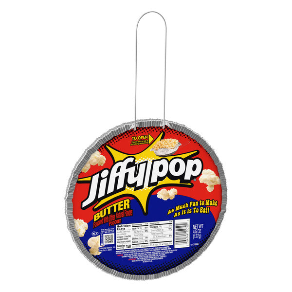 Jiffy Pop Butter Flavored Popcorn Stovetop Popping Pan