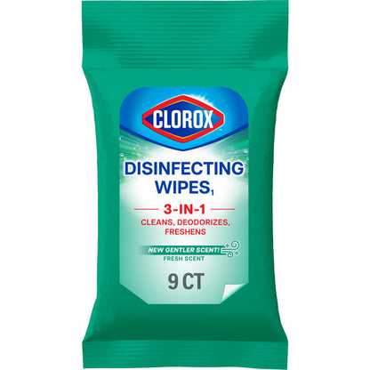 Clorox Disinfecting Wipes On The Go, Bleach Free Travel Wipes, Fresh Scent