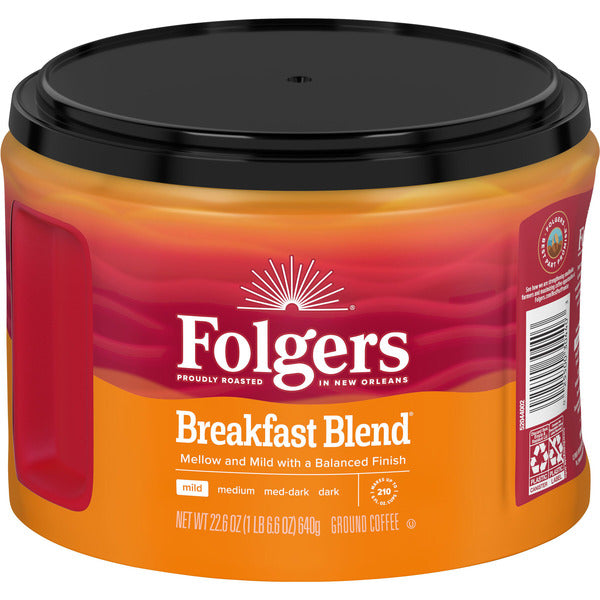 Folgers Breakfast Blend Ground Coffee, Mild Roast  DestGlow