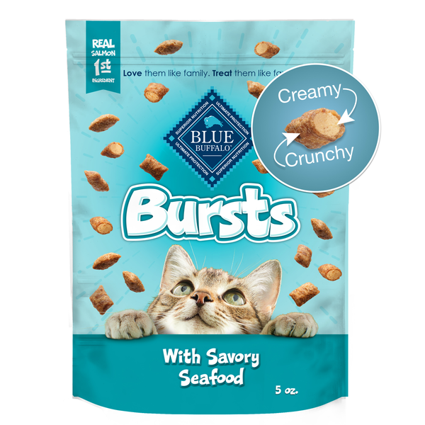 Blue Buffalo Bursts Crunchy Cat Treats, Seafood  DestGlow