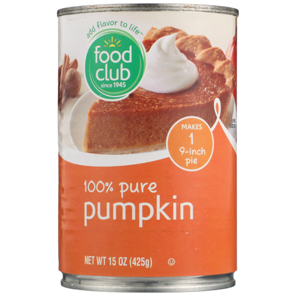 Food Club 100% Pure Pumpkin  DestGlow