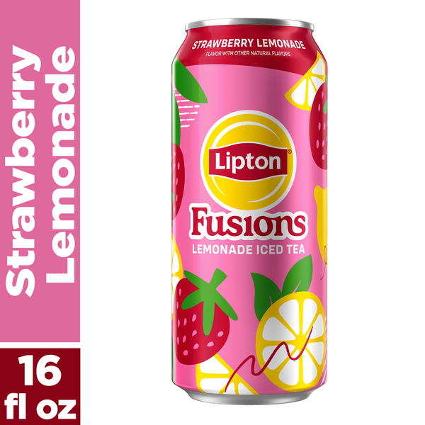 Lipton Fusions Iced Tea Strawberry Lemonade 16 Fl Oz  DestGlow
