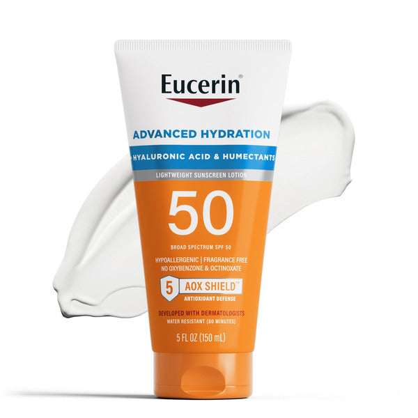 Eucerin Advanced Hydration Lightweight Sunscreen Lotion SPF 50  DestGlow