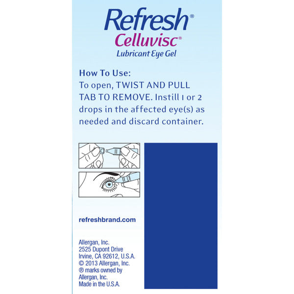 Refresh Celluvisc Lubricant Eye Gel Preservative-Free Artificial Tears  DestGlow