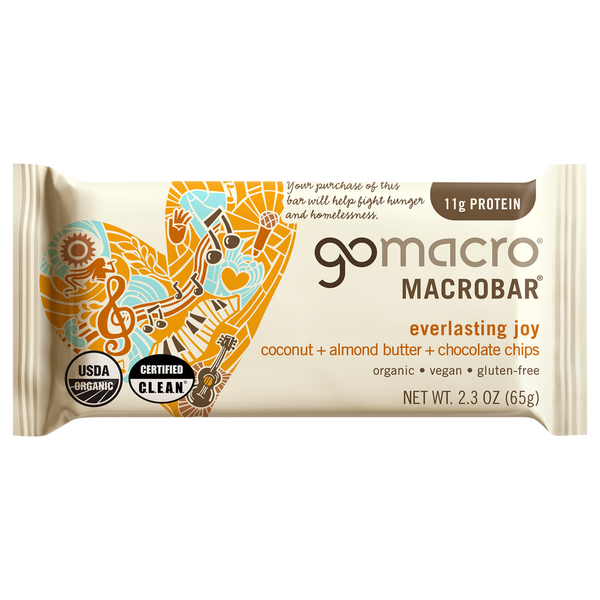 GoMacro Coconut + Almond Butter + Chocolate Chips MacroBar  DestGlow