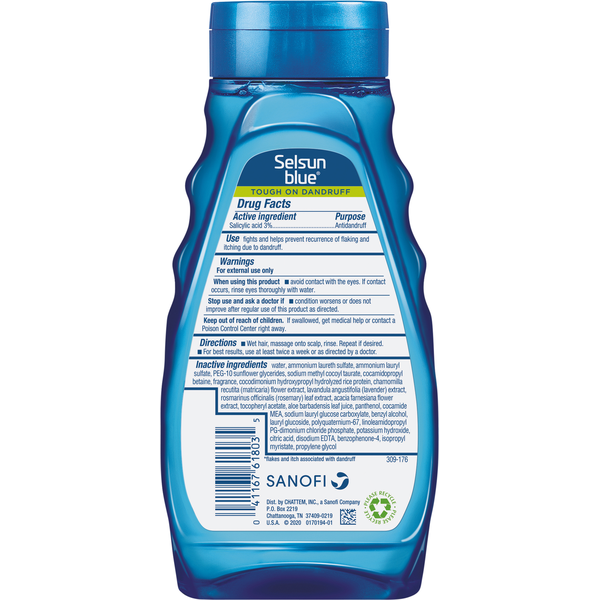 Selsun Blue Shampoo, Antidandruff, Itchy Dry Scalp  DestGlow