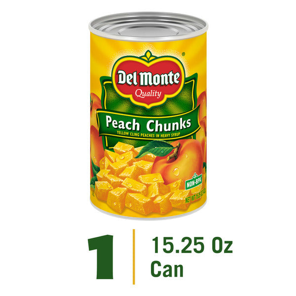 Del Monte Yellow Cling Peach Chunks in Heavy Syrup  DestGlow