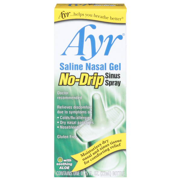 Ayr Sinus Spray, No-Drip, Saline Nasal Gel  DestGlow