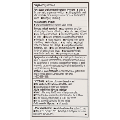 TopCare All Day Pain Relief, 220 mg, Tablets