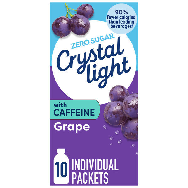 Crystal Light Grape Powdered Drink Mix with Caffeine  DestGlow