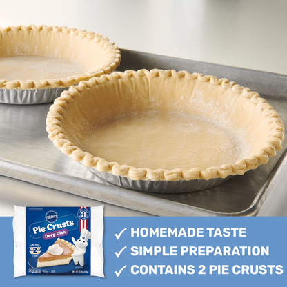 Pillsbury Frozen Ready to Bake Deep Dish Nine Inch Pie Crusts